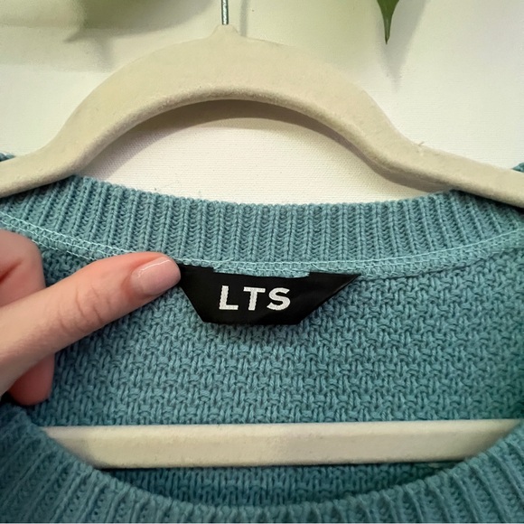 Light Blue Polka Dot Knit Sweater || Long Tall Sally || US6-8 - Picture 2 of 4